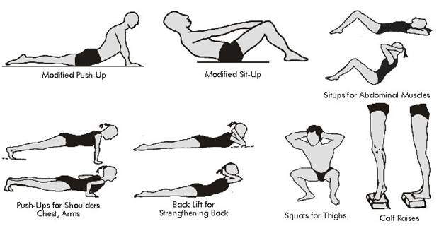 muscular endurance exercises list